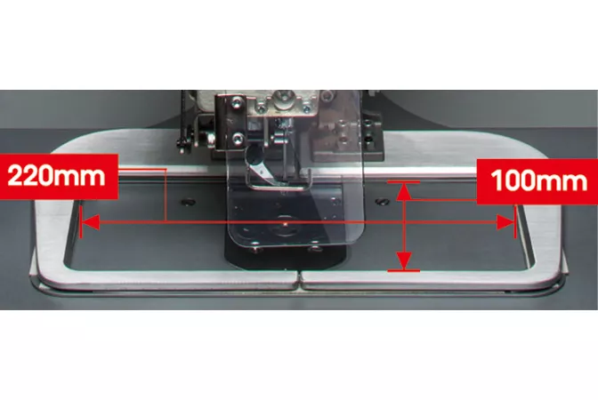 Khung may mở rộng đến 220mmx100mm