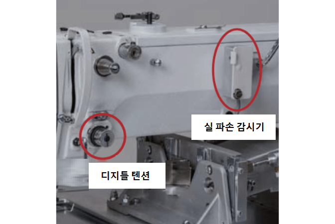 디지틀 텐션과 실 파손 감시기 스텐다드 장착