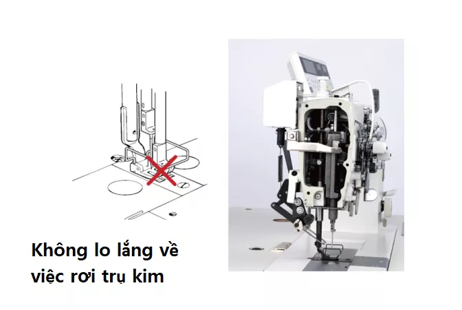 Bảo vệ và ngăn chặn trụ kim rơi tuột khi may