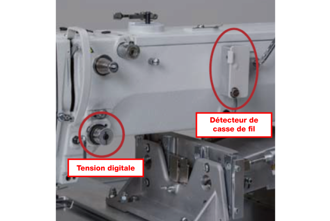 Tension digitale et détecteur de casse de fil en équipement standard