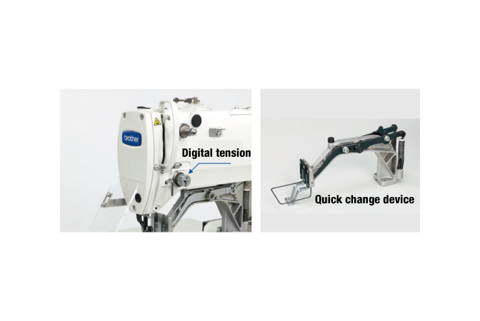 Digital tension and quick change device as standard equipment